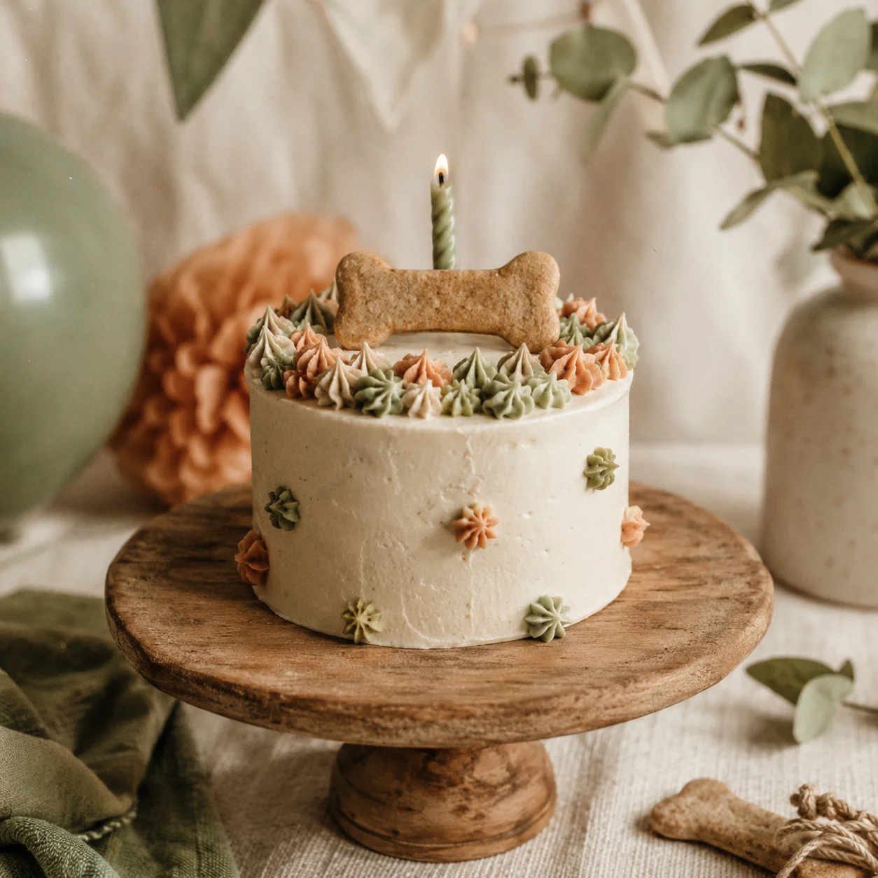 수제 강아지 생일 케이크